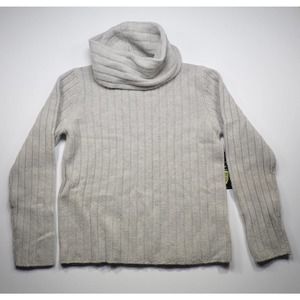 Womens Ralph Lauren Cowl Sweater Grey M Medium Soft Merino Angora Cashmere